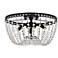 Elegant Lighting Kylie 16" Black and Crystal Flush Mount Ceiling Light
