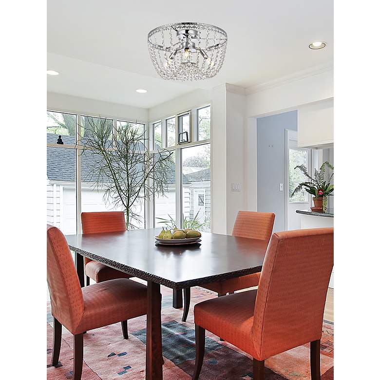 Image 3 Elegant Lighting Kylie 16" Wide Crystal Flush Mount Ceiling Light more views