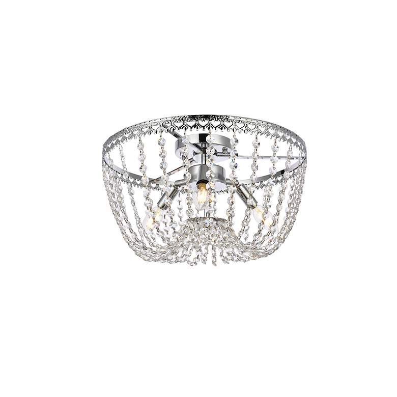 Image 4 Elegant Lighting Kylie 16" Wide Crystal Flush Mount Ceiling Light more views