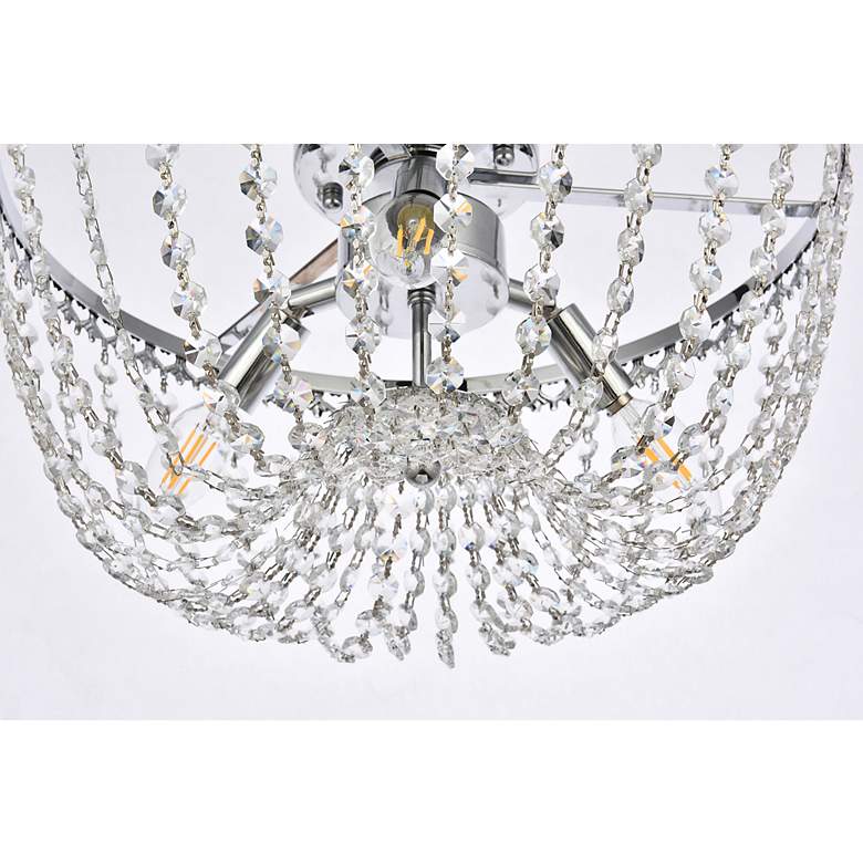 Image 5 Elegant Lighting Kylie 16" Wide Crystal Flush Mount Ceiling Light more views