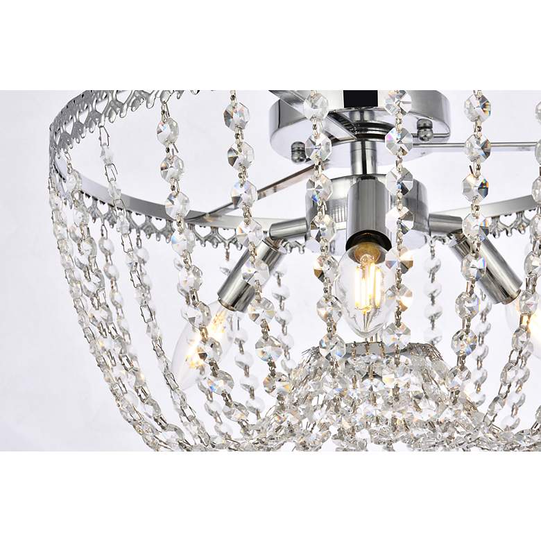 Image 6 Elegant Lighting Kylie 16" Wide Crystal Flush Mount Ceiling Light more views