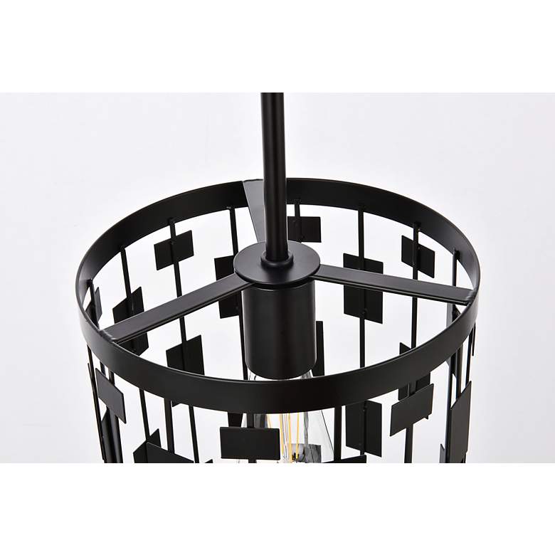 Image 7 Elegant Lighting Levante 9 1/2" Wide Metal Panels Black Pendant Light more views