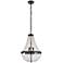 Elegant Lighting Lyla 14" Wide Black and Crystal Pendant Light