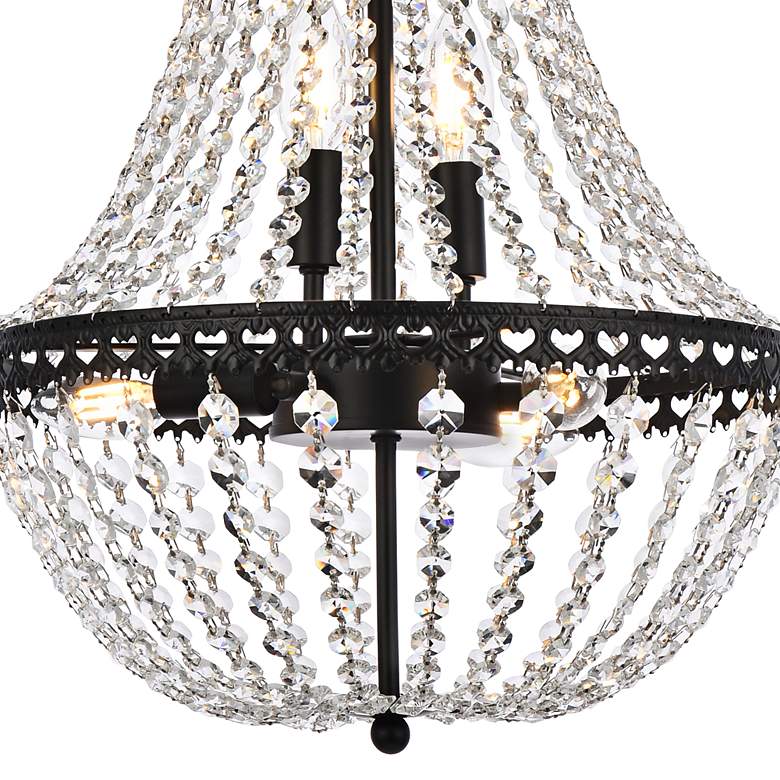 Image 4 Elegant Lighting Lyla 14" Wide Black and Crystal Pendant Light more views