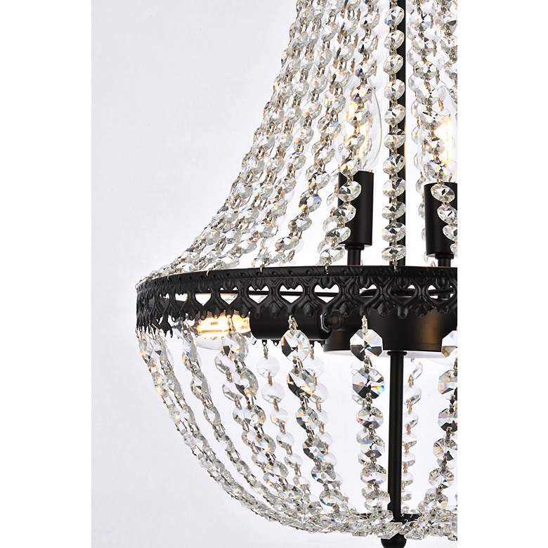 Image 7 Elegant Lighting Lyla 14" Wide Black and Crystal Pendant Light more views