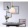 3_Elegant Lighting Lyle 11" Brass and White Glass Schoolhouse Pendant more views
