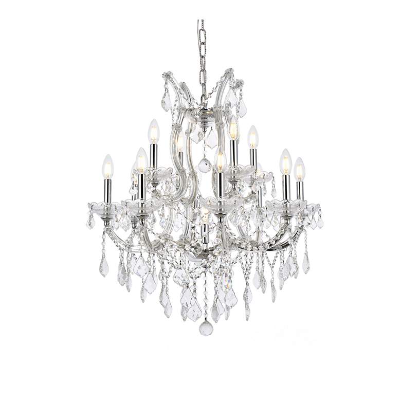 Image 4 Elegant Lighting Maria Theresa 27" Wide 13 Light Crystal Chandelier more views