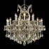 Elegant Lighting Maria Theresa 30" Wide Golden Teak Crystal Chandelier