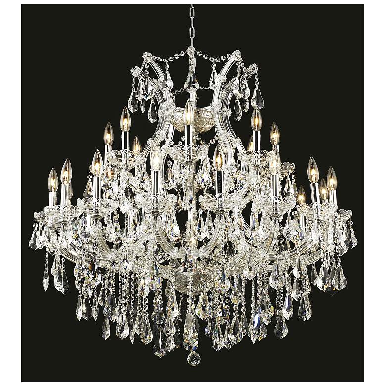 Image 1 Elegant Lighting Maria Theresa 36" Chrome Crystal 24-Light Chandelier