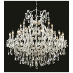 Elegant Lighting Maria Theresa 36" Chrome Crystal 24-Light Chandelier