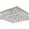 Elegant Lighting Maxime 12" Chrome and Clear Crystal Ceiling Light