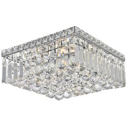 Elegant Lighting Maxime 12" Chrome and Clear Crystal Ceiling Light