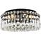 Elegant Lighting Maxime 14" Wide Black and Crystal Ceiling Light
