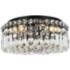 Elegant Lighting Maxime 14" Wide Black and Crystal Ceiling Light