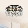 2_Elegant Lighting Maxime 14" Wide Black and Crystal Ceiling Light