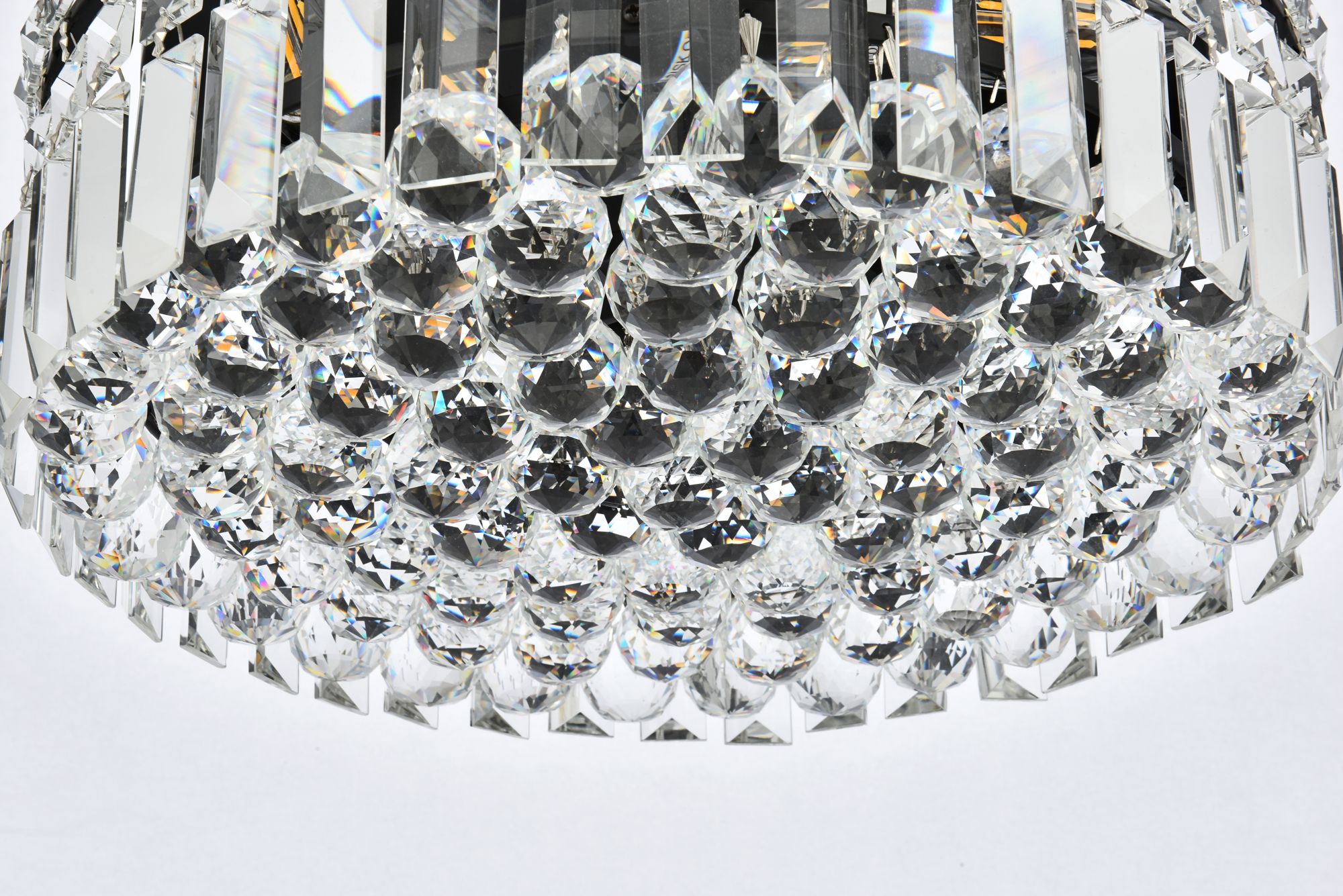Elegant Lighting Maxime 14" Wide Black and Crystal Ceiling Light in scene