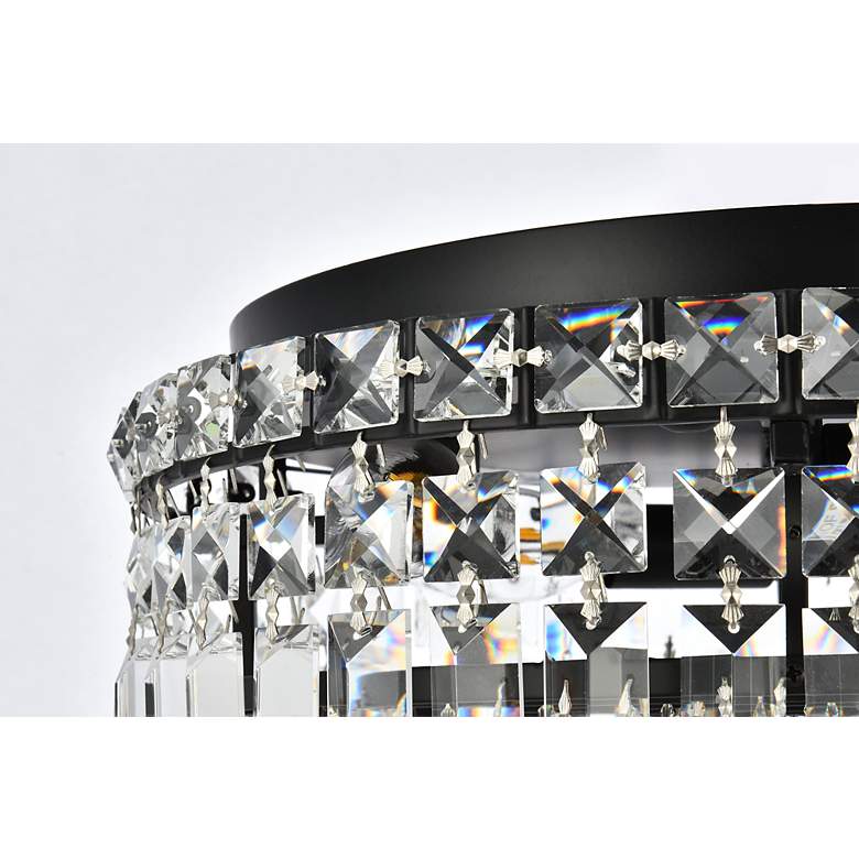 Image 6 Elegant Lighting Maxime 14" Wide Black and Crystal Ceiling Light more views