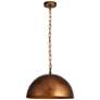 1_Elegant Lighting Merce Collection 15" Wide Brass Finish Dome Pendant