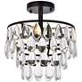 2_Elegant Lighting Mila 12" Black and Crystal Ceiling Light