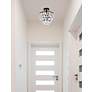 3_Elegant Lighting Mila 12" Black and Crystal Ceiling Light more views