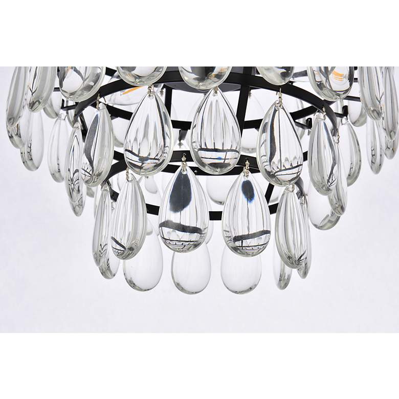 Image 5 Elegant Lighting Mila 12" Black and Crystal Ceiling Light more views