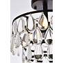 6_Elegant Lighting Mila 12" Black and Crystal Ceiling Light more views
