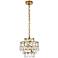 Elegant Lighting Mila 12" Modern Brass and Crystal Pendant