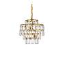 4_Elegant Lighting Mila 12" Modern Brass and Crystal Pendant more views