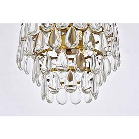 Image5 of Elegant Lighting Mila 12" Modern Brass and Crystal Pendant more views