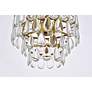 5_Elegant Lighting Mila 12" Modern Brass and Crystal Pendant more views
