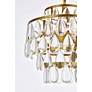 6_Elegant Lighting Mila 12" Modern Brass and Crystal Pendant more views