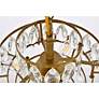 7_Elegant Lighting Mila 12" Modern Brass and Crystal Pendant more views