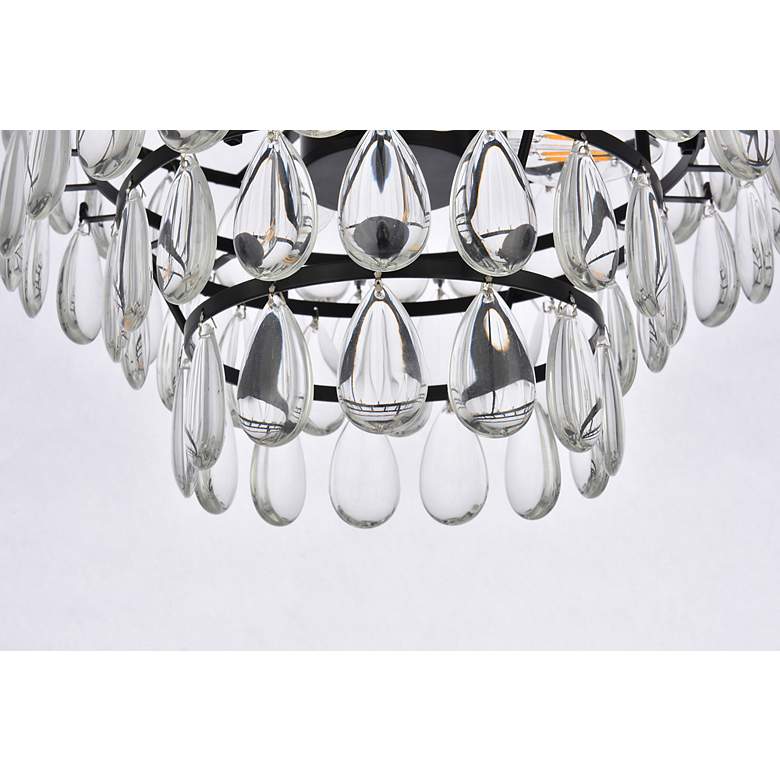 Image 5 Elegant Lighting Mila 14" Black and Crystal Ceiling Light more views