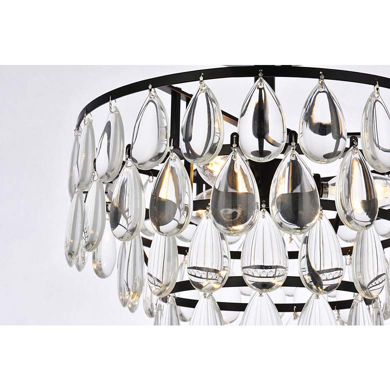 Image 6 Elegant Lighting Mila 14" Black and Crystal Ceiling Light more views