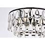 6_Elegant Lighting Mila 14" Black and Crystal Ceiling Light more views