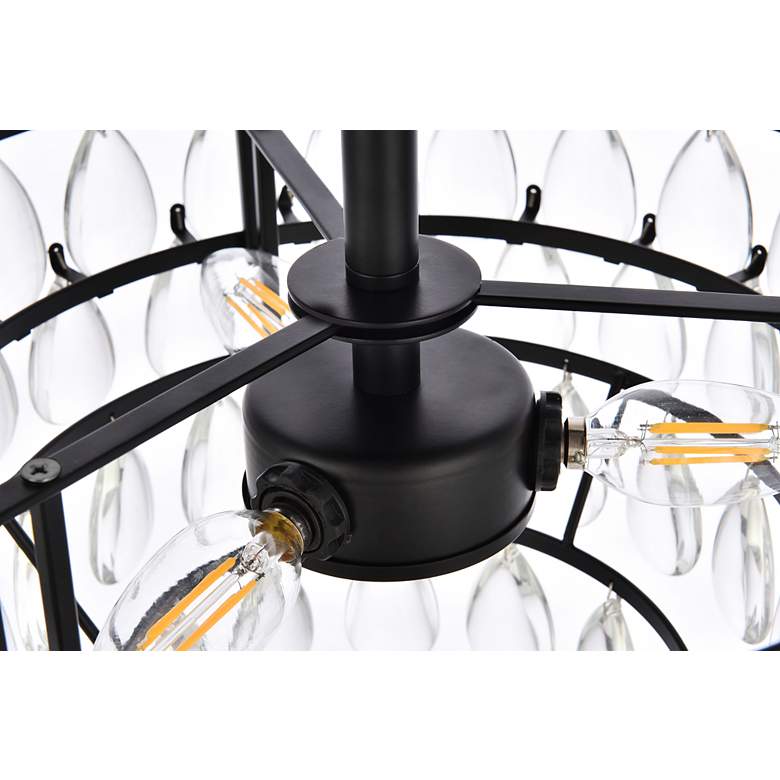Image 7 Elegant Lighting Mila 14" Black and Crystal Ceiling Light more views