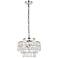 Elegant Lighting Mila 14" Chrome Tiered Crystal Pendant Light