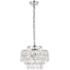 Elegant Lighting Mila 14" Chrome Tiered Crystal Pendant Light