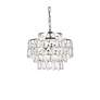 5_Elegant Lighting Mila 14" Chrome Tiered Crystal Pendant Light more views