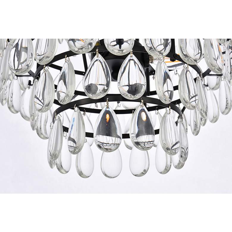 Image 6 Elegant Lighting Mila 14" Wide Black and Crystal 3-Light Pendant more views