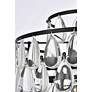 7_Elegant Lighting Mila 14" Wide Black and Crystal 3-Light Pendant more views