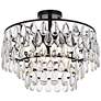 4_Elegant Lighting Mila 18" Semi-Flush Mount Crystal Drum Ceiling Light more views