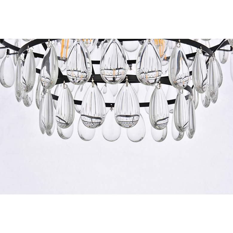 Image 5 Elegant Lighting Mila 18" Semi-Flush Mount Crystal Drum Ceiling Light more views