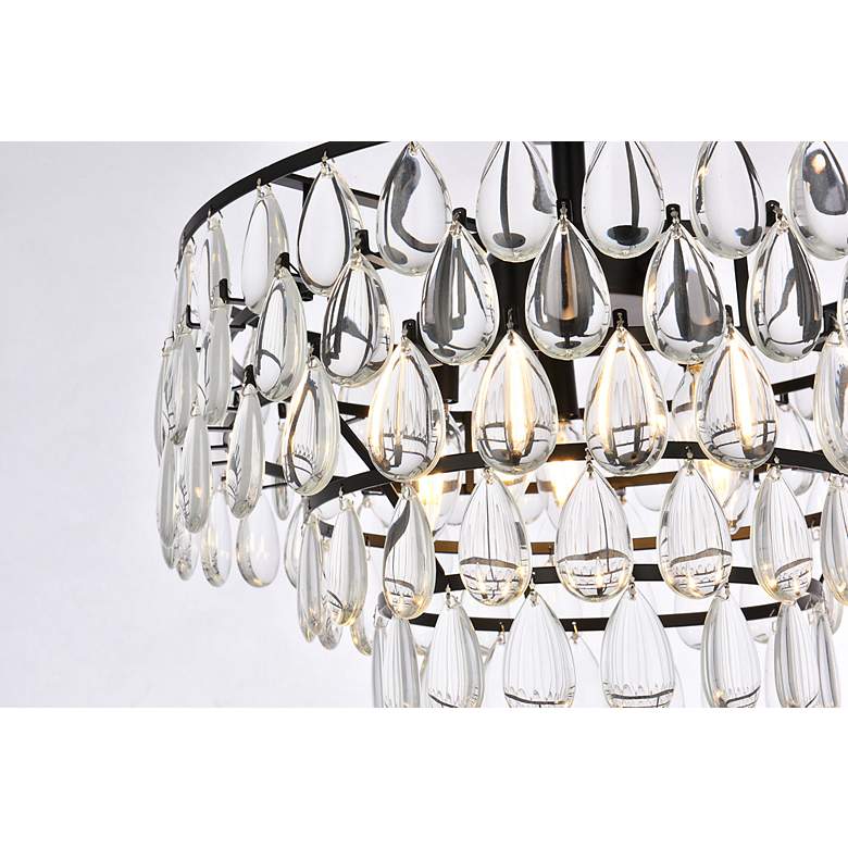 Image 6 Elegant Lighting Mila 18" Semi-Flush Mount Crystal Drum Ceiling Light more views