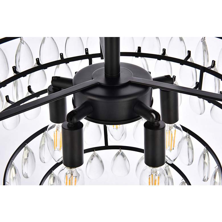 Image 7 Elegant Lighting Mila 18" Semi-Flush Mount Crystal Drum Ceiling Light more views
