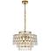 Elegant Lighting Mila 18" Wide Brass and Crystal Pendant Light