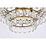 5_Elegant Lighting Mila 18" Wide Brass and Crystal Pendant Light more views