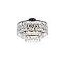 4_Elegant Lighting Mila 20" Black and Crystal Semi-Flush Ceiling Light more views