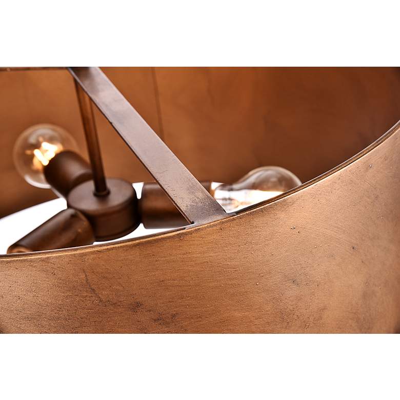 Image 5 Elegant Lighting Miro 20" Wide Brass Finish Drum Pendant more views