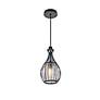 Thumbnail4 of Elegant Lighting Miya 6 3/4" Wide Black Gourd Cage Mini Pendant more views
